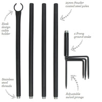 2.7M STRING LIGHT POLES - SET OF 2
