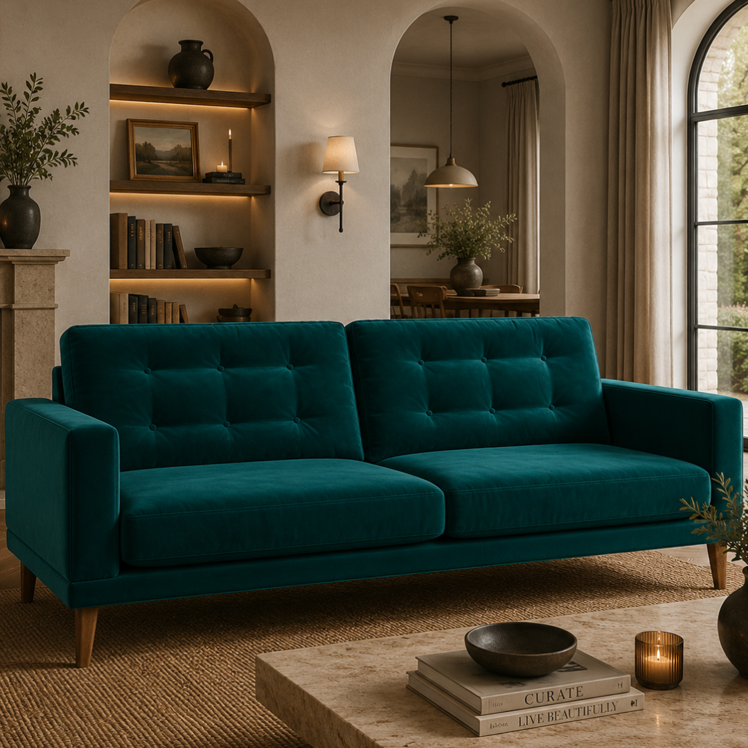 Fitzroy 4 Seat Sofa Mallard Easy Care Velvet