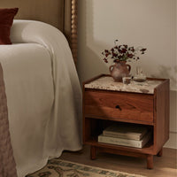 Brera Bedside Table with Panther Stone