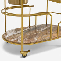Butler Drinks Trolley with Brown Rainforest Marble