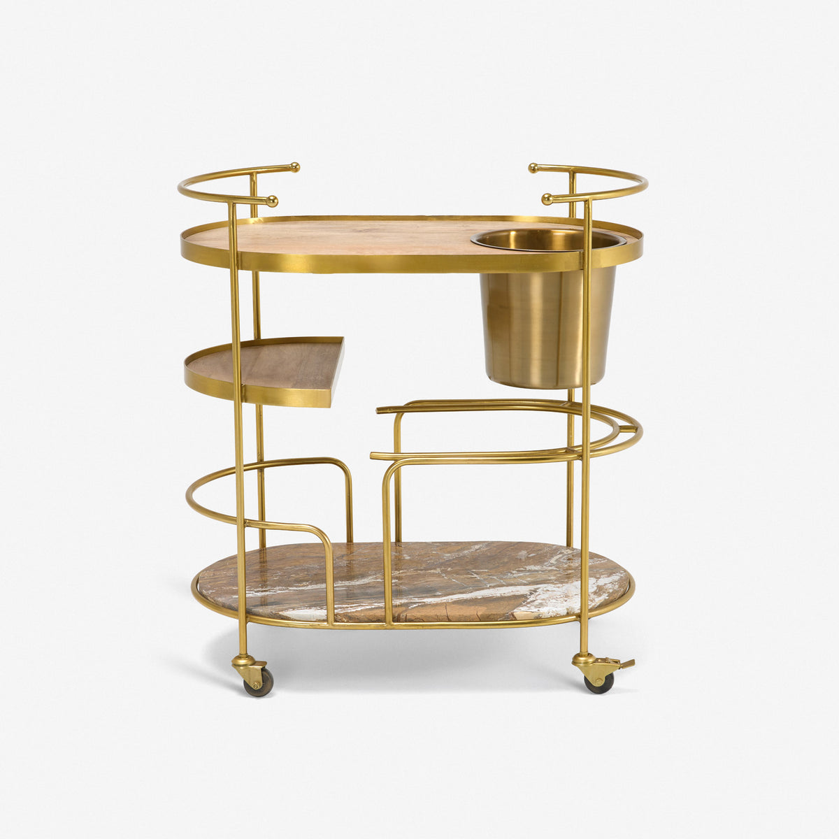 Butler Drinks Trolley with Brown Rainforest Marble