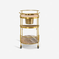 Butler Drinks Trolley with Brown Rainforest Marble
