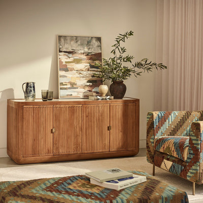 Claris Fluted Marble Sideboard