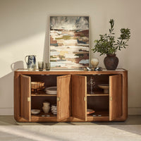 Claris Fluted Marble Sideboard