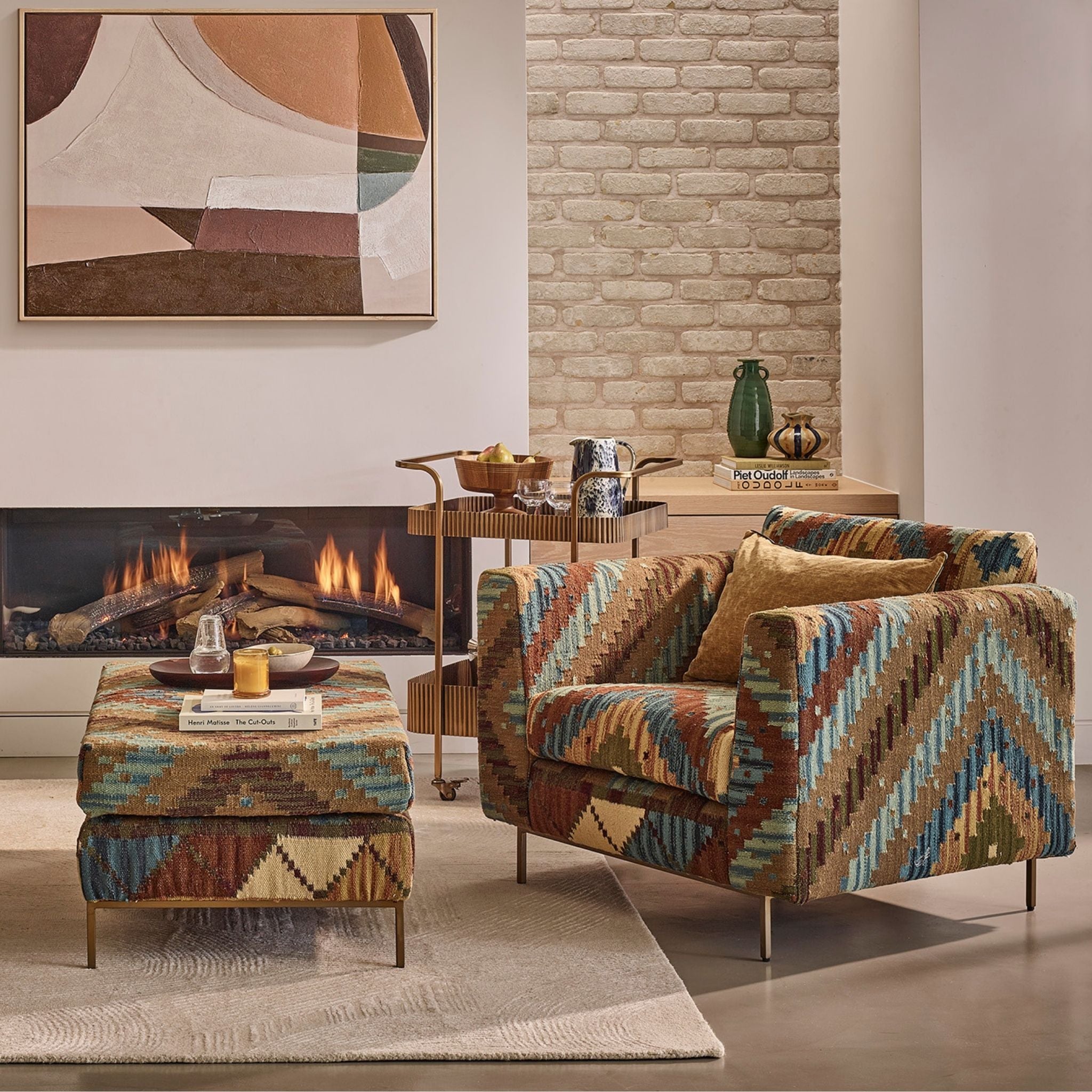 Jaipur Armchair in Kilim