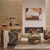 Jaipur Ottoman in Kilim Rug