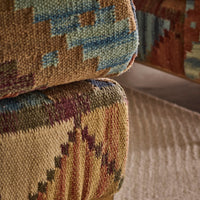 Jaipur Ottoman in Kilim Rug