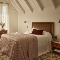 Oxford Upholstered Headboard King in Olive Velvet