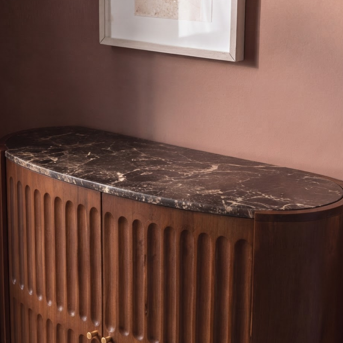Turin Sideboard with Emperador Marble