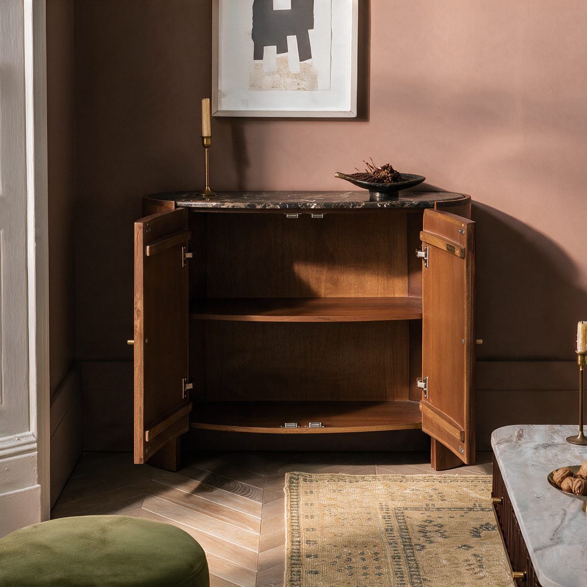 Turin Sideboard with Emperador Marble