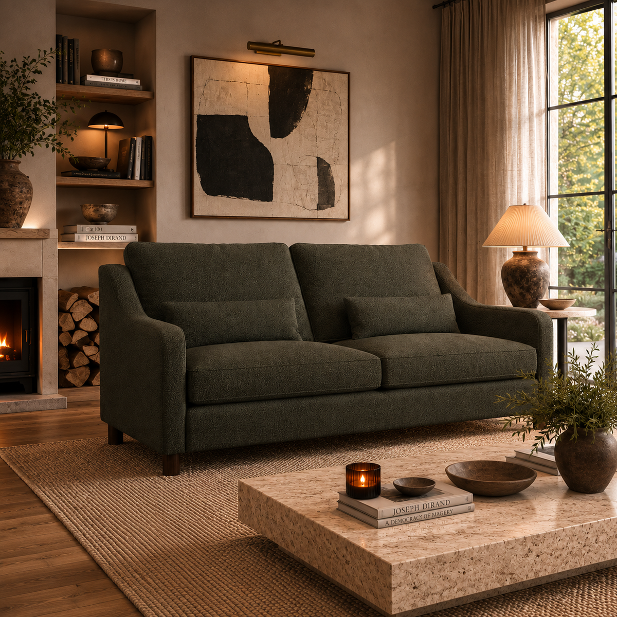 Hampton 4 Seat Sofa Fern Boucle