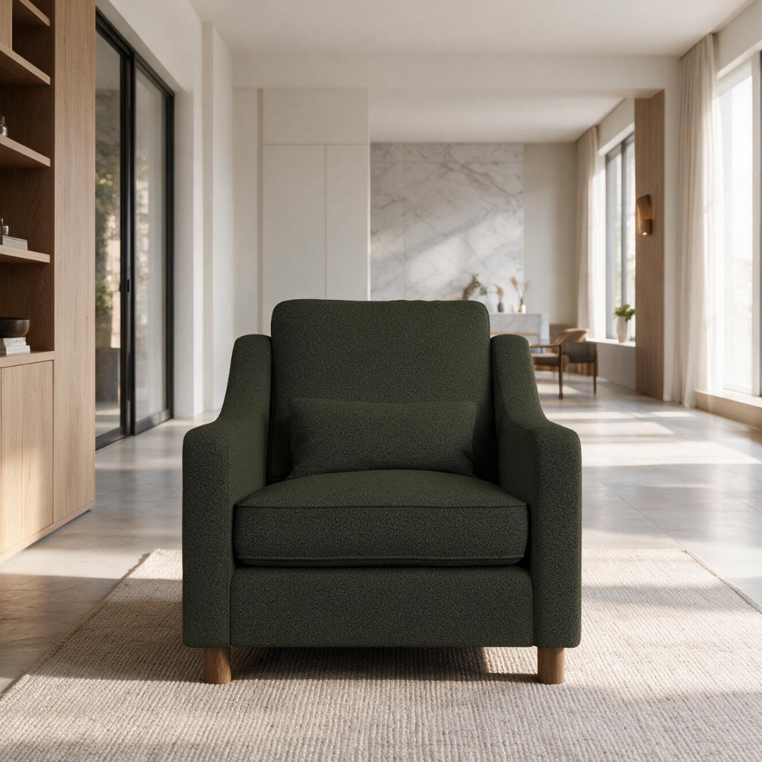 Hampton Armchair In Fern Boucle