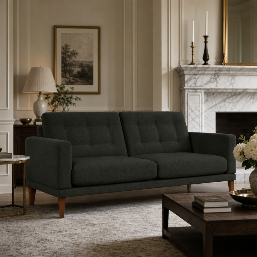 Fitzroy 3 Seat Sofa Fern Boucle