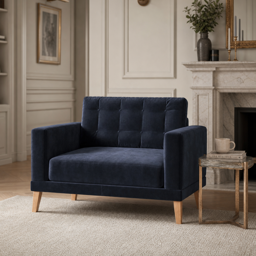 Fitzroy Loveseat Easy Care Velvet