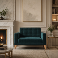 Fitzroy Loveseat In Mallard Easy Care Velvet