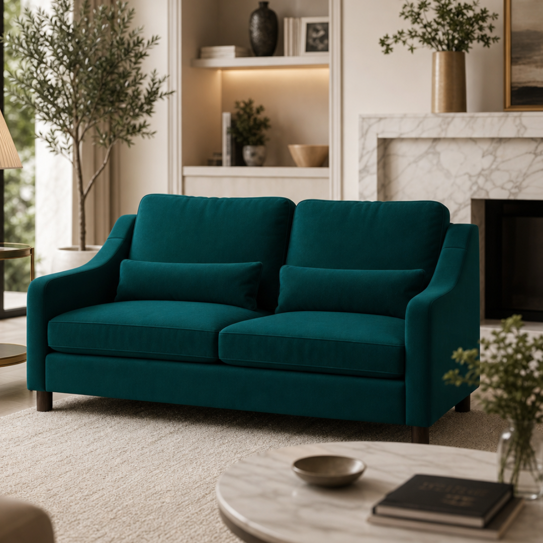 Hampton 3 Seat Sofa Mallard Easy Care Velvet