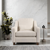 Hampton Armchair In Ivory Boucle