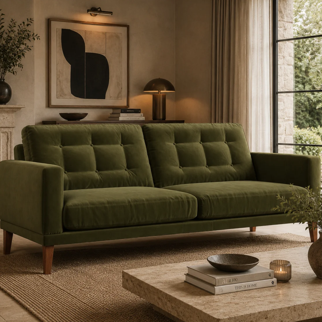 Fitzroy 4 Seat Sofa Vine Easy Care Velvet