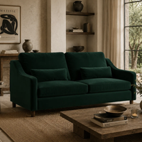 Hampton 4 Seat Sofa In Hunter Easy Care Velvet