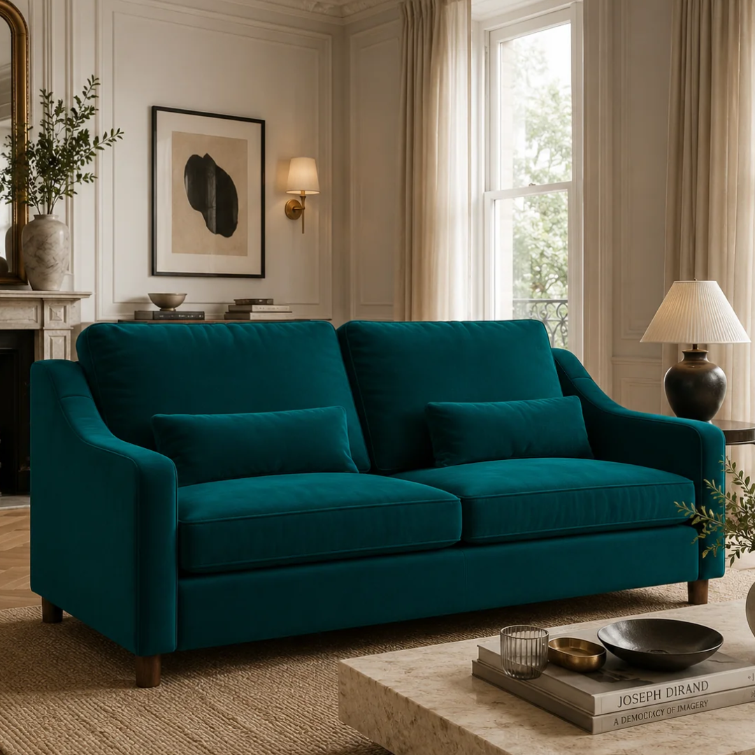 Hampton 4 Seat Sofa Mallard Easy Care Velvet