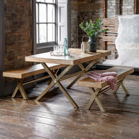 Reeves Medium Table and 2 Bench set