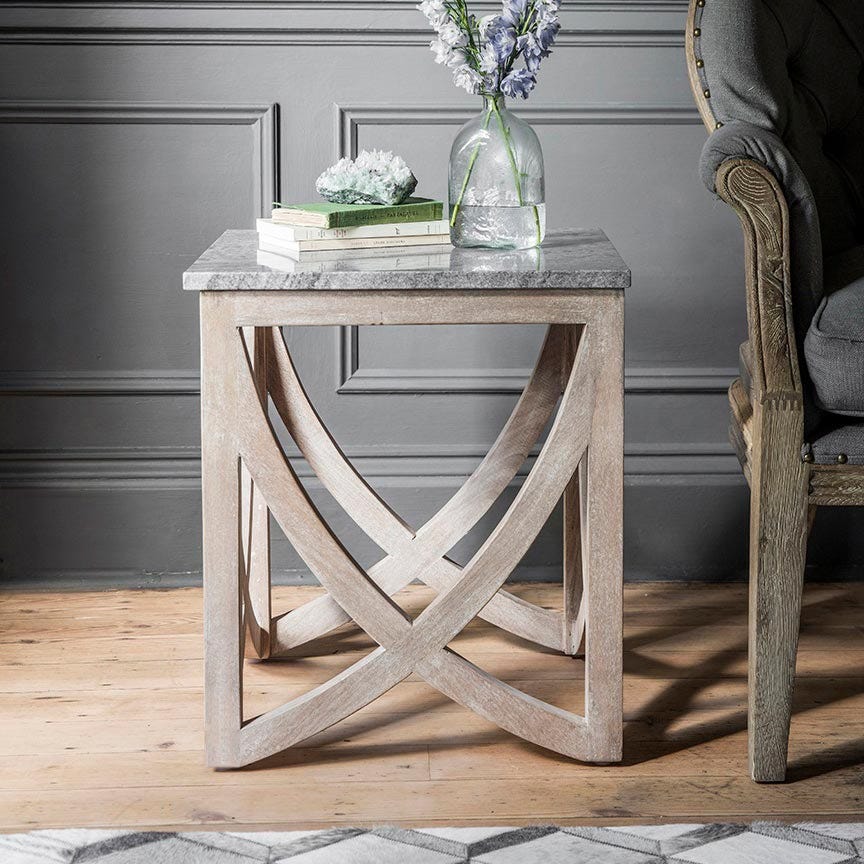 Lily Marble Top Side Table