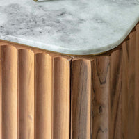 Flute Marble Drinks Cabinet