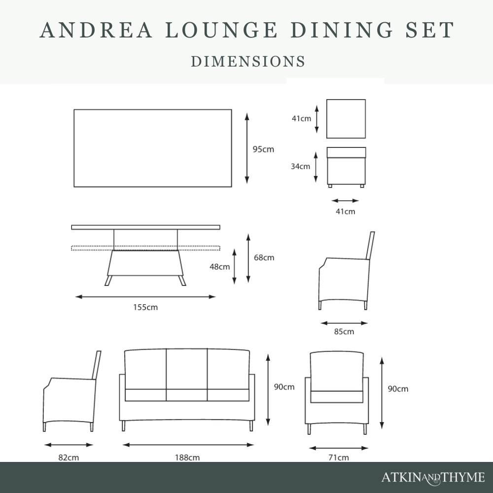 ANDREA LOUNGE DINING SET