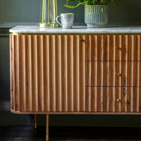 Flute Marble Sideboard
