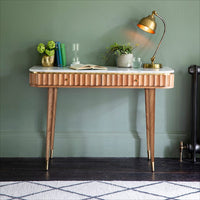 Flute Marble Console Desk