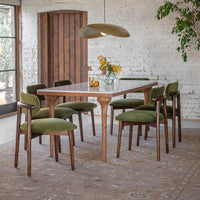 Layla Dining Chair in Deep Green Velvet 