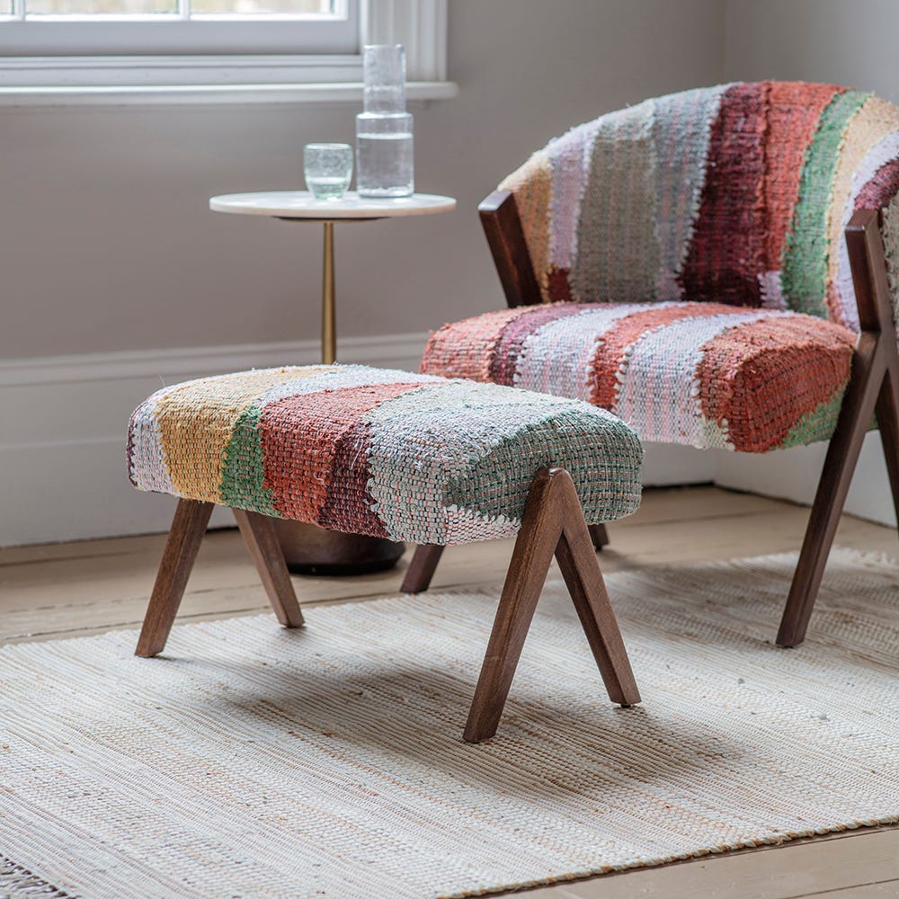 Scoop Armchair in Multicoloured Rug