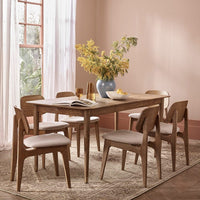 BYRON  EXTENDING DINING TABLE- MUTED OAK FINISH