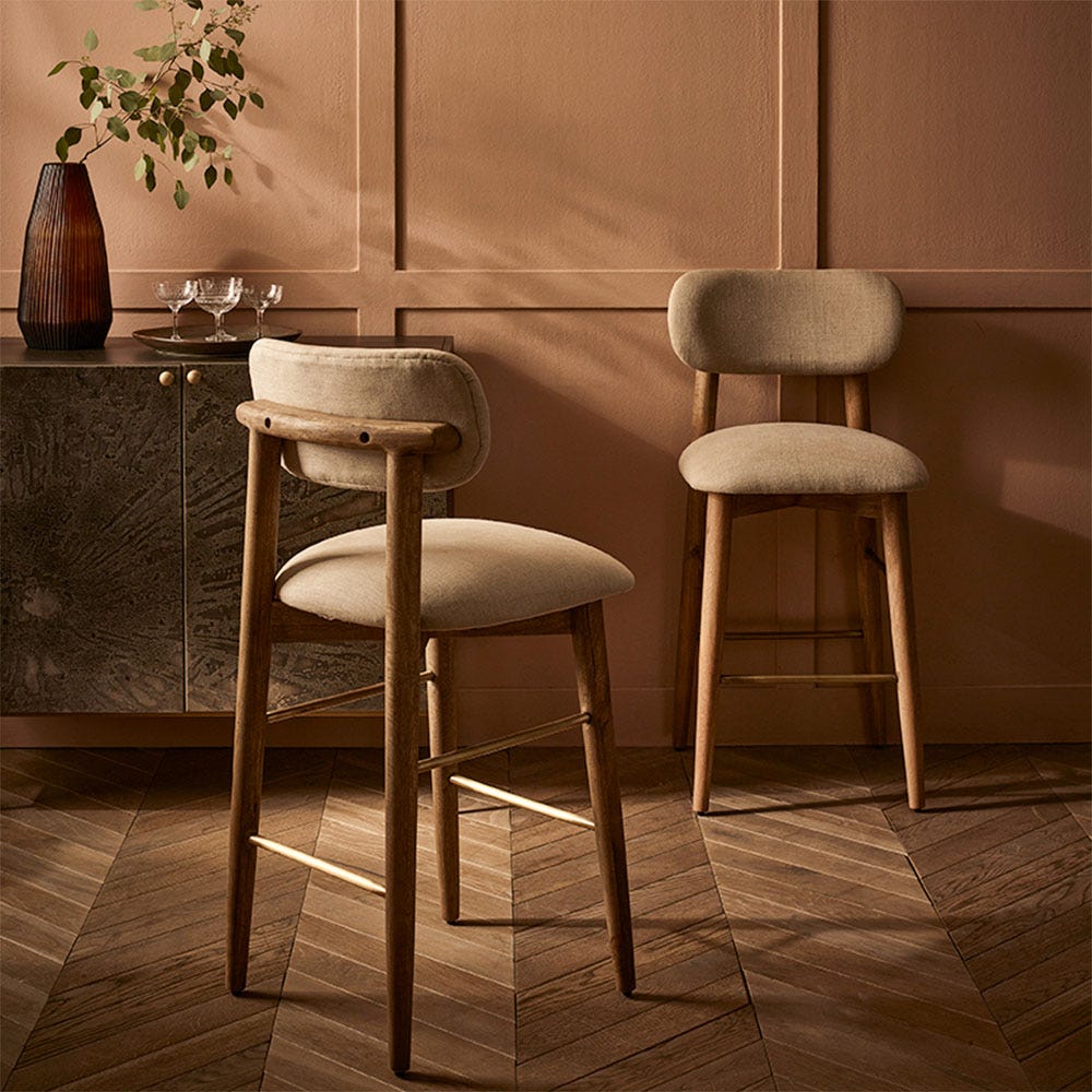 LAYLA BARSTOOL IN LINEN MIX
