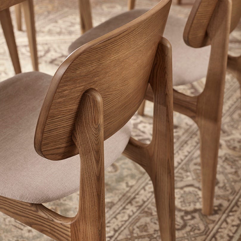 MURRAY DINING CHAIR PAIR- MUTED OAK STAIN