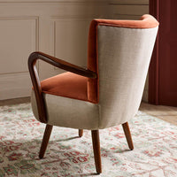 Calvin Armchair in Rust Velvet