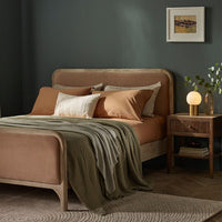 MABEL KINGSIZE BED IN NUDE VELVET