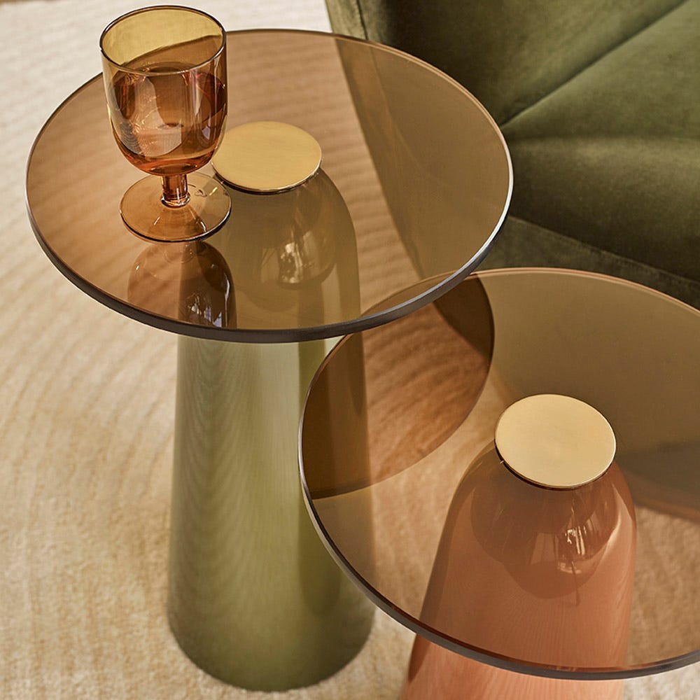 IDA SIDE TABLE SET - GREEN & MUSTARD