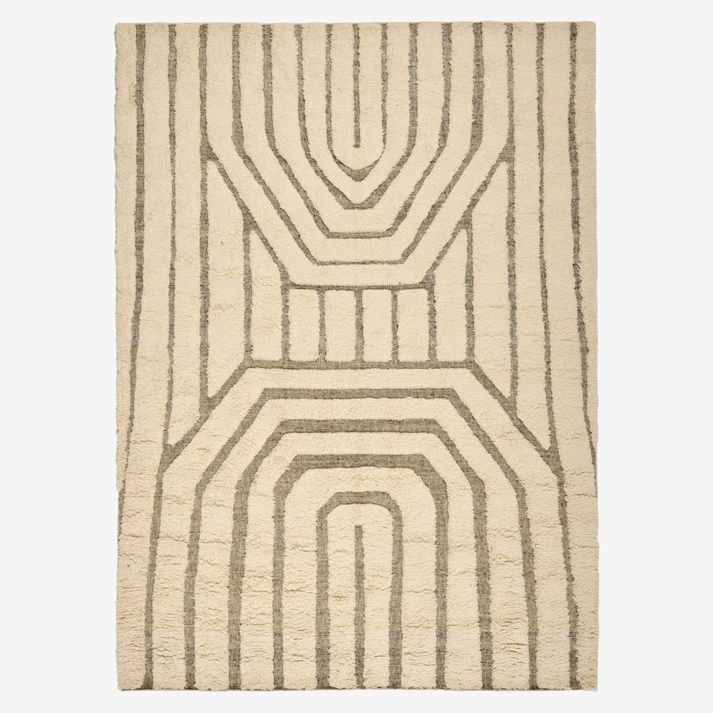OBEROI SHAGGY WOOL RUG 200 X 300CM