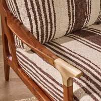 LEVI ARMCHAIR IN STRIPED RUG