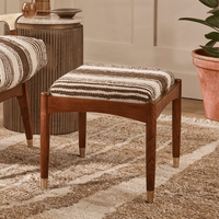LEVI FOOTSTOOL IN STRIPED RUG