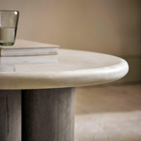 COLUMN MARBLE COFFEE TABLE