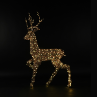 1.4m Copper Acrylic Richmond Stag with Wire Antlers