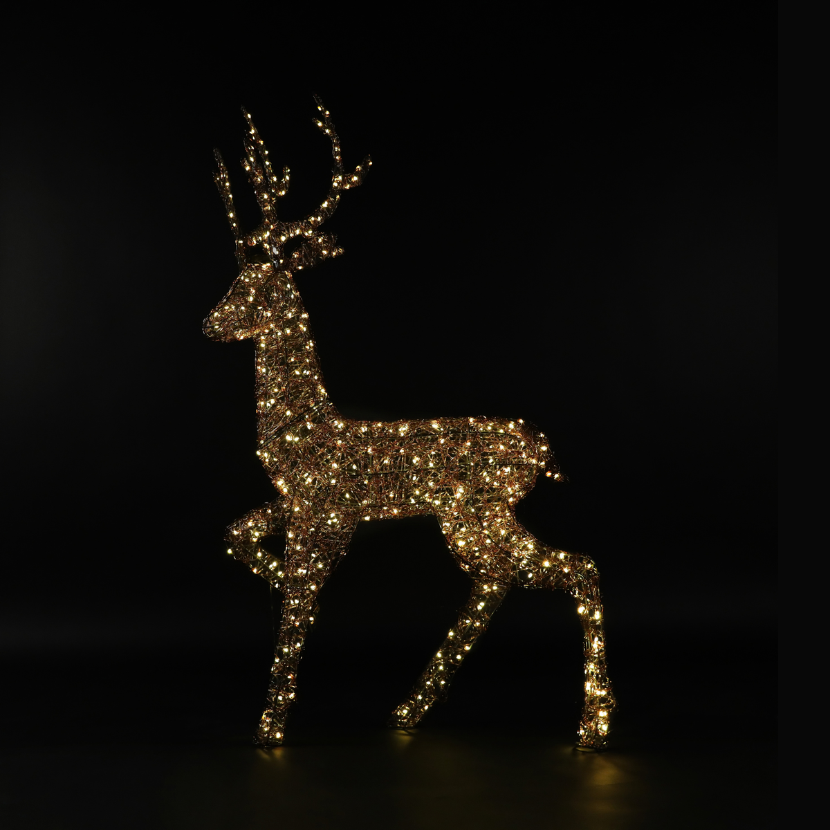 1.4m Copper Acrylic Richmond Stag with Wire Antlers