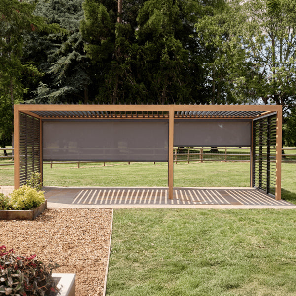 Savannah Pergola with Lights 7m x 3m - Oak Effect