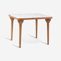 Cone Square Dining Table with White Marble