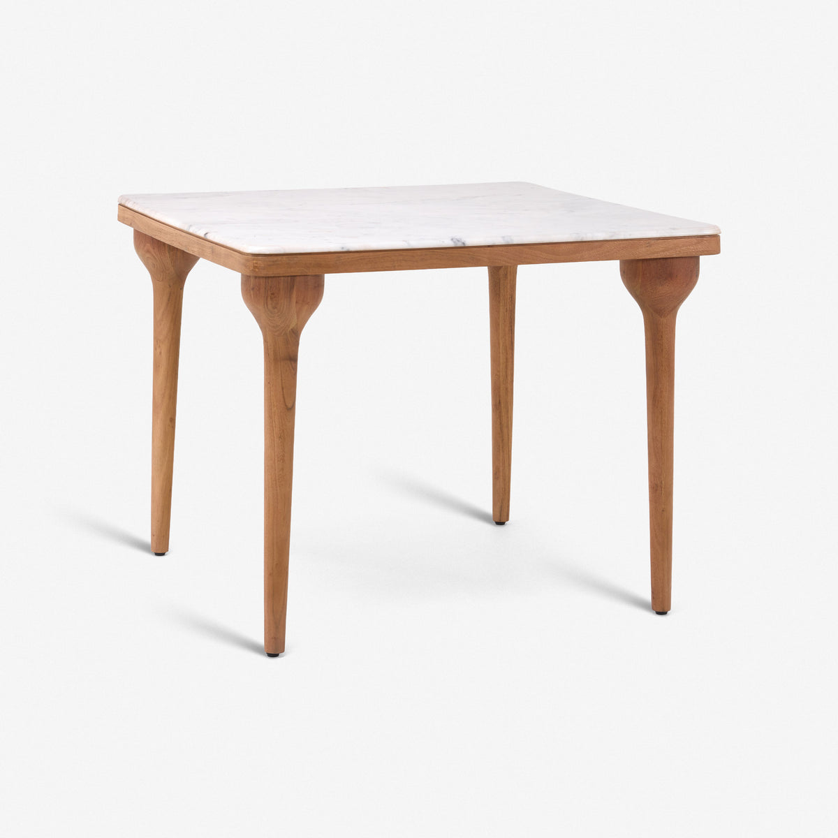 Cone Square Dining Table with White Marble