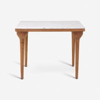 Cone Square Dining Table with White Marble