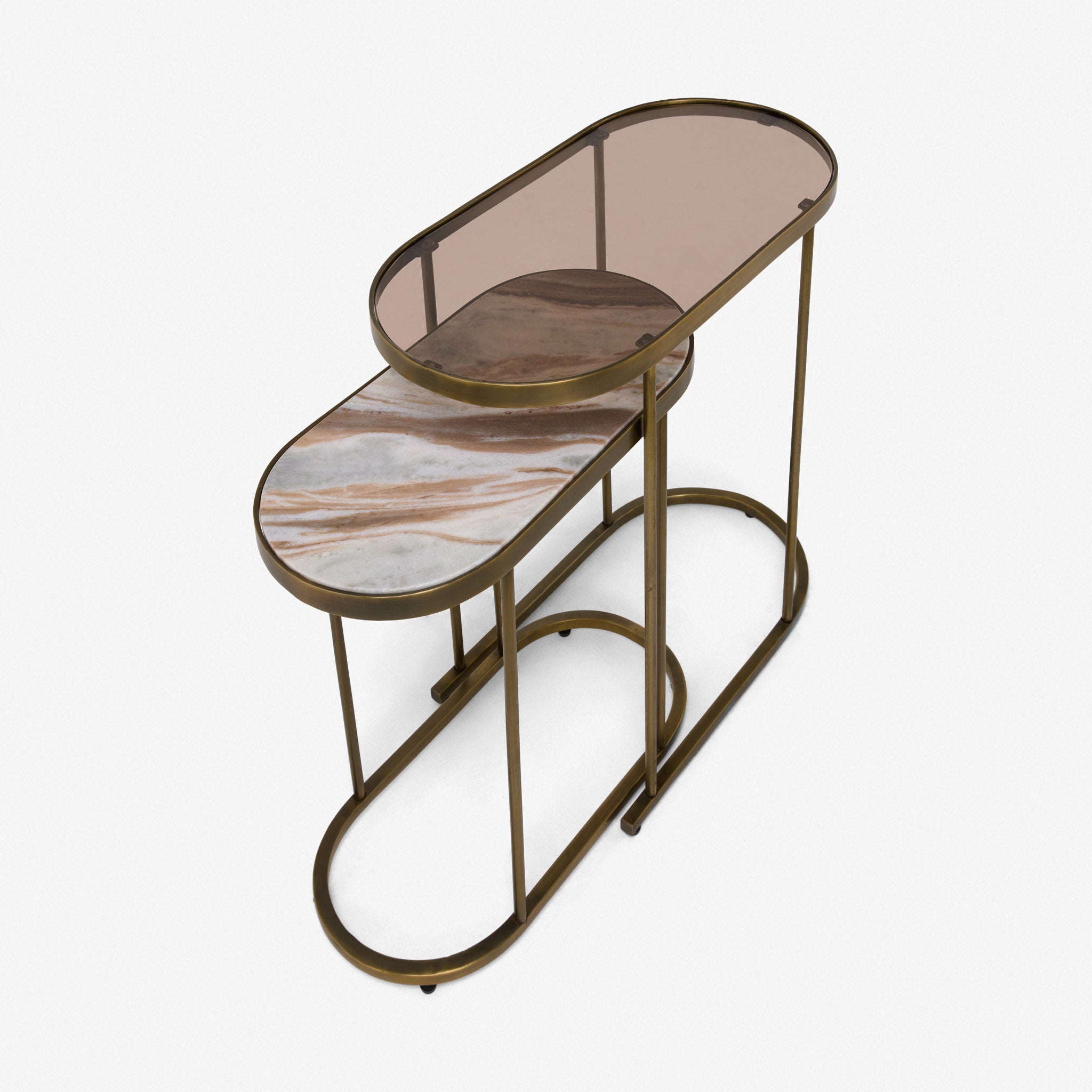 Estrella Nesting Side Tables in Fantasy Brown