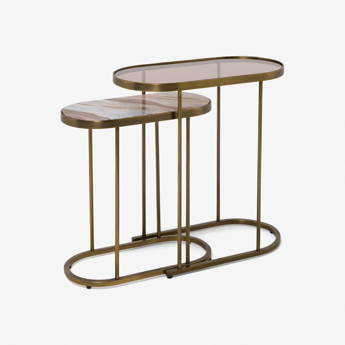 Estrella Nesting Side Tables in Fantasy Brown